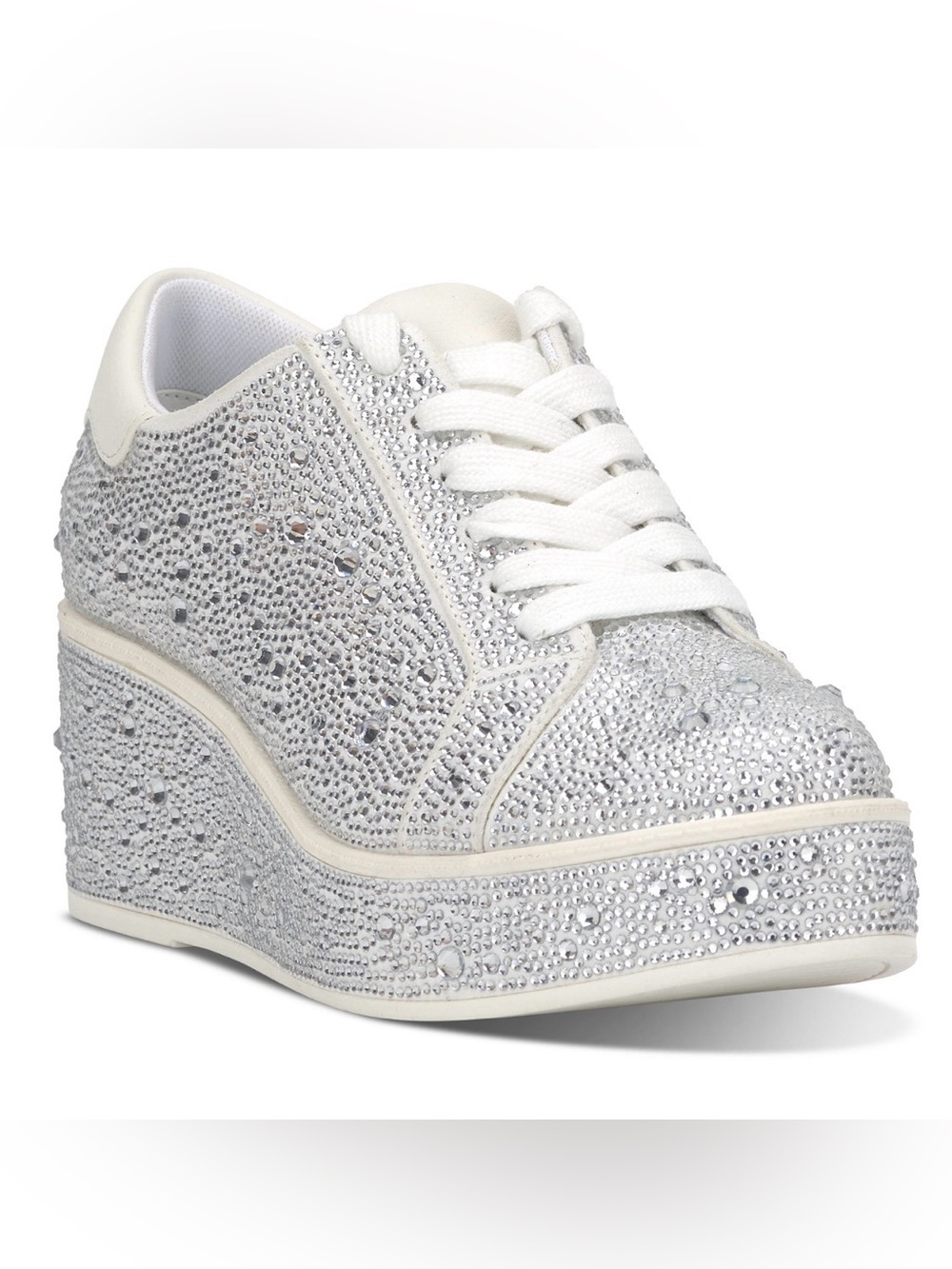 INC International Concepts Silver Crystal-Embellished Platform Sneaker